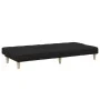 Sofá cama de 2 plazas con taburete tela negro de , Sofás - Ref: Foro24-3258140, Precio: 293,64 €, Descuento: %