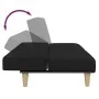 Sofá cama de 2 plazas con taburete tela negro de , Sofás - Ref: Foro24-3258140, Precio: 293,64 €, Descuento: %