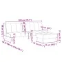 Sofá cama de 2 plazas con taburete tela negro de , Sofás - Ref: Foro24-3258140, Precio: 293,64 €, Descuento: %