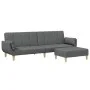 Zweiplätziges Schlafsofa mit Hocker, dunkelgrauer Stoff. von , Sofas - Ref: Foro24-3258142, Preis: 347,04 €, Rabatt: %