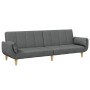 Sofá cama de 2 plazas con taburete tela gris oscuro de , Sofás - Ref: Foro24-3258142, Precio: 352,86 €, Descuento: %