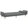 Sofá cama de 2 plazas con taburete tela gris oscuro de , Sofás - Ref: Foro24-3258142, Precio: 347,04 €, Descuento: %