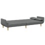 Sofá cama de 2 plazas con taburete tela gris oscuro de , Sofás - Ref: Foro24-3258142, Precio: 352,86 €, Descuento: %