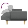 Sofá cama de 2 plazas con taburete tela gris oscuro de , Sofás - Ref: Foro24-3258142, Precio: 352,86 €, Descuento: %