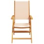 Sillas jardín reclinables 8 uds madera maciza y tela beige de , Sillas de jardín - Ref: Foro24-3214549, Precio: 586,33 €, Des...