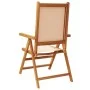 Sillas jardín reclinables 8 uds madera maciza y tela beige de , Sillas de jardín - Ref: Foro24-3214549, Precio: 575,28 €, Des...