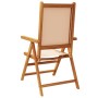 Sillas jardín reclinables 8 uds madera maciza y tela beige de , Sillas de jardín - Ref: Foro24-3214549, Precio: 586,33 €, Des...