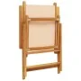 Sillas jardín reclinables 8 uds madera maciza y tela beige de , Sillas de jardín - Ref: Foro24-3214549, Precio: 575,28 €, Des...