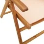 Sillas jardín reclinables 8 uds madera maciza y tela beige de , Sillas de jardín - Ref: Foro24-3214549, Precio: 575,28 €, Des...
