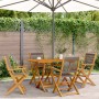 Sillas de jardín reclinables 4 uds madera maciza acacia gris de , Sillas de jardín - Ref: Foro24-3214568, Precio: 272,21 €, D...