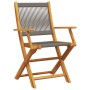 Sillas de jardín reclinables 4 uds madera maciza acacia gris de , Sillas de jardín - Ref: Foro24-3214568, Precio: 272,21 €, D...