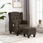Massagesessel aus braunem Stoff mit Fußstütze von vidaXL, Elektrische Massagesessel - Ref: Foro24-320165, Preis: 238,35 €, Ra...