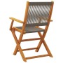 Sillas de jardín reclinables 4 uds madera maciza acacia gris de , Sillas de jardín - Ref: Foro24-3214568, Precio: 272,21 €, D...