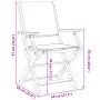 Sillas de jardín plegables 4 uds madera maciza y tela antracita de , Sillas de jardín - Ref: Foro24-3214577, Precio: 219,63 €...