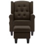 Sillón de masaje con reposapiés tela marrón de vidaXL, Sillones de masaje eléctricos - Ref: Foro24-320165, Precio: 256,80 €, ...