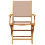 Sillas de jardín plegables 4 uds madera maciza y tela taupe de , Sillas de jardín - Ref: Foro24-3214580, Precio: 267,31 €, De...