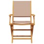 Sillas de jardín plegables 8 uds madera maciza y tela taupe de , Sillas de jardín - Ref: Foro24-3214582, Precio: 530,71 €, De...