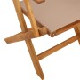 Sillas de jardín plegables 8 uds madera maciza y tela taupe de , Sillas de jardín - Ref: Foro24-3214582, Precio: 530,71 €, De...