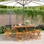 Sillas de jardín plegables 8 uds madera maciza y ratán PE negro de , Sillas de jardín - Ref: Foro24-3214594, Precio: 292,41 €...