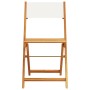 Sillas jardín plegables 4 uds tela madera maciza y tela crema de , Sillas de jardín - Ref: Foro24-3214610, Precio: 147,64 €, ...