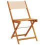 Sillas de jardín plegables 4 uds madera maciza y tela beige de , Sillas de jardín - Ref: Foro24-3214619, Precio: 162,62 €, De...