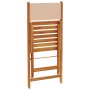 Sillas de jardín plegables 4 uds madera maciza y tela beige de , Sillas de jardín - Ref: Foro24-3214619, Precio: 162,62 €, De...