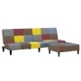 Sofá cama de 2 plazas con taburete tela Patchwork de , Sofás - Ref: Foro24-3258121, Precio: 307,62 €, Descuento: %