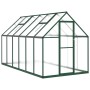 Invernadero con marco base aluminio verde 334x169x195 cm de , Invernaderos - Ref: Foro24-3266327, Precio: 622,35 €, Descuento: %