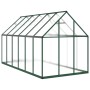 Invernadero con marco base aluminio verde 334x169x195 cm de , Invernaderos - Ref: Foro24-3266327, Precio: 622,35 €, Descuento: %