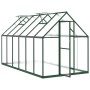 Invernadero con marco base aluminio verde 334x169x195 cm de , Invernaderos - Ref: Foro24-3266327, Precio: 622,35 €, Descuento: %