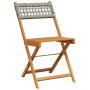 Juego de bistro de 3 piezas ratán PE y madera maciza gris de , Conjuntos de jardín - Ref: Foro24-3281863, Precio: 155,78 €, D...