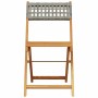 Juego de bistro de 3 piezas ratán PE y madera maciza gris de , Conjuntos de jardín - Ref: Foro24-3281863, Precio: 155,78 €, D...
