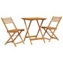 Juego de bistro de 3 piezas polipropileno y madera maciza beige de , Conjuntos de jardín - Ref: Foro24-3281759, Precio: 155,7...