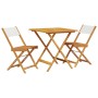 Juego de bistro de 3 piezas tela y madera maciza blanco crema de , Conjuntos de jardín - Ref: Foro24-3281868, Precio: 149,12 ...