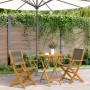 Juego de bistro de 3 piezas polipropileno y madera maciza gris de , Conjuntos de jardín - Ref: Foro24-3281854, Precio: 202,53...
