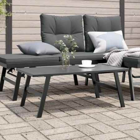 Mesa de jardín acero recubrimiento en polvo negro 90x45x35 cm de , Mesas de jardín - Ref: Foro24-4008106, Precio: 62,18 €, De...