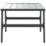 Mesa de jardín acero recubrimiento en polvo negro 90x45x35 cm de , Mesas de jardín - Ref: Foro24-4008106, Precio: 65,97 €, De...