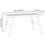 Mesa de jardín acero recubrimiento en polvo negro 90x45x35 cm de , Mesas de jardín - Ref: Foro24-4008106, Precio: 62,18 €, De...