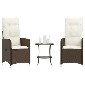 Sillas de jardín reclinables con mesa 2 uds ratán PE marrón de , Sillas de jardín - Ref: Foro24-365691, Precio: 260,10 €, Des...