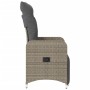 Sillones reclinable jardín y cojines 2 uds ratán sintético gris de , Sillas de jardín - Ref: Foro24-365702, Precio: 304,25 €,...