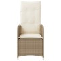 Sillones reclinables de jardín con mesa 2 uds ratán PE beige de , Sillas de jardín - Ref: Foro24-365693, Precio: 266,51 €, De...