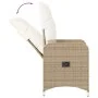Sillones reclinables de jardín con mesa 2 uds ratán PE beige de , Sillas de jardín - Ref: Foro24-365693, Precio: 260,10 €, De...