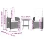 Sillones reclinables de jardín con mesa 2 uds ratán PE beige de , Sillas de jardín - Ref: Foro24-365693, Precio: 260,10 €, De...