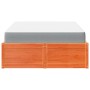 Cama con colchón madera maciza de pino marrón cera 120x200 cm de , Camas y somieres - Ref: Foro24-3281939, Precio: 380,93 €, ...