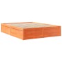 Cama con colchón madera maciza de pino marrón cera 160x200 cm de , Camas y somieres - Ref: Foro24-3281930, Precio: 458,78 €, ...