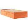 Cama con colchón madera maciza de pino marrón cera 90x200 cm de , Camas y somieres - Ref: Foro24-3281945, Precio: 289,41 €, D...
