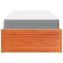 Cama con colchón madera maciza de pino marrón cera 90x200 cm de , Camas y somieres - Ref: Foro24-3281945, Precio: 289,41 €, D...