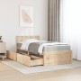 Cama con cajones y colchón madera maciza de pino 90x200 cm de , Camas y somieres - Ref: Foro24-3281907, Precio: 311,66 €, Des...