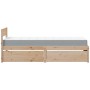 Cama con cajones y colchón madera maciza de pino 90x200 cm de , Camas y somieres - Ref: Foro24-3281907, Precio: 311,66 €, Des...