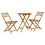 Juego de bistro de 3 piezas ratán PE y madera maciza beige de , Conjuntos de jardín - Ref: Foro24-3281744, Precio: 135,79 €, ...